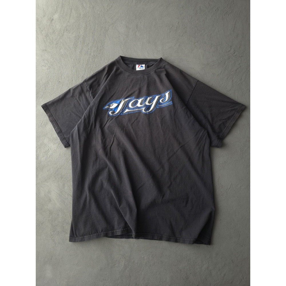 Vintage 2000s Toronto Blue Jays Alex Rios Majestic Black Faded T-shirt XXL